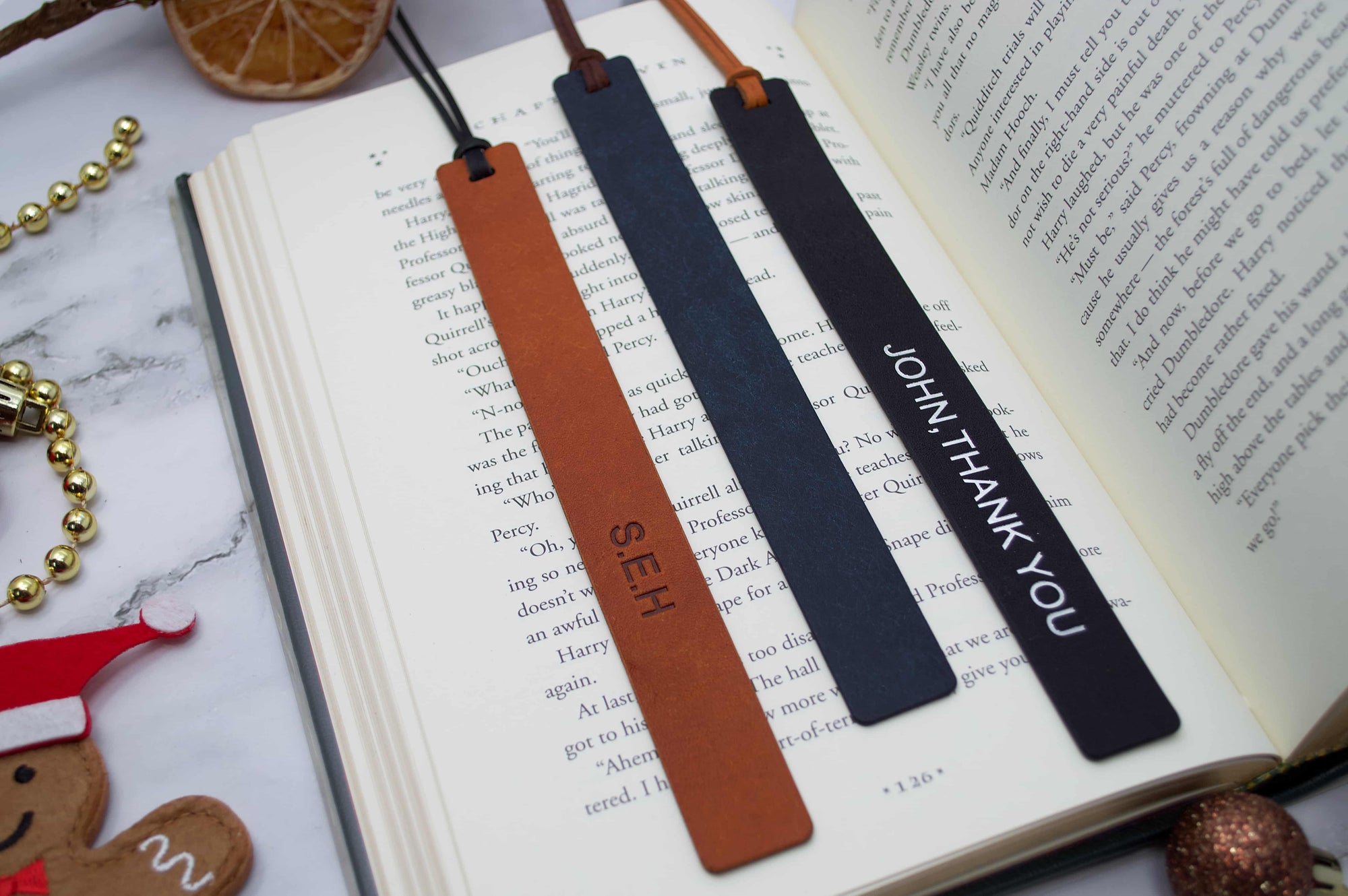 Leather Bookmark with Tassel